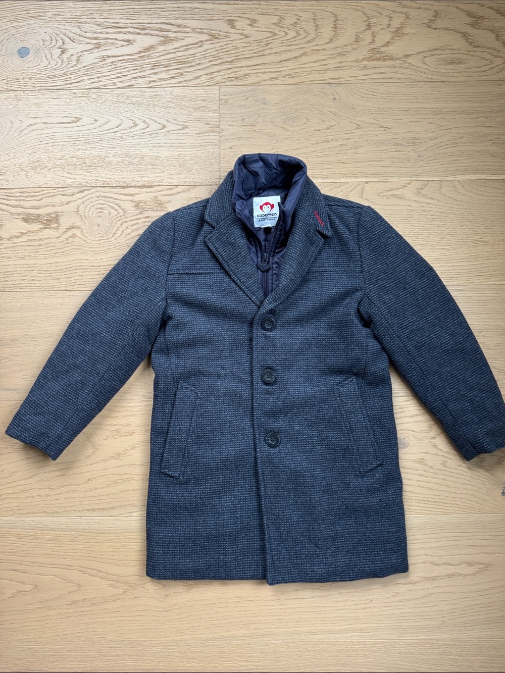 Appaman City Overcoat in Checkered Ink